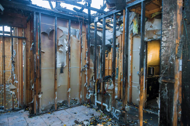 Professional Fire Damage Restoration technician working in Hamilton, OH